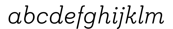 Davis Light Italic Font LOWERCASE