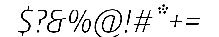 Dax Pro Light Italic Font OTHER CHARS