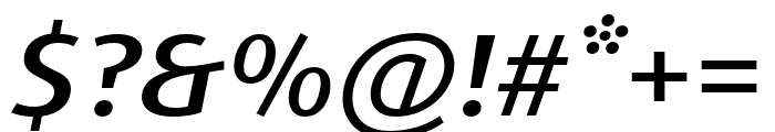 Dax Pro Wide Medium Italic Font OTHER CHARS
