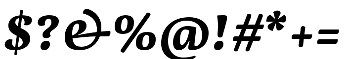 Dederon Bold Italic Font OTHER CHARS