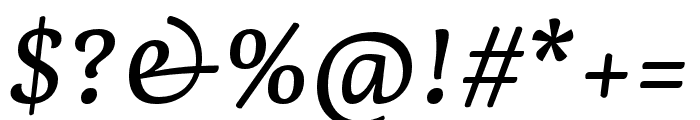 Dederon Medium Italic Font OTHER CHARS