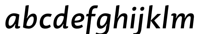 Dederon Sans Medium Italic Font LOWERCASE