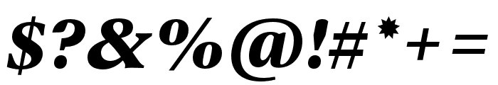 Dejanire Text Black Italic Font OTHER CHARS
