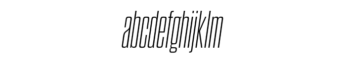 Dharma Gothic C ExLight Italic Font LOWERCASE