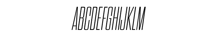 Dharma Gothic E ExLight Italic Font UPPERCASE