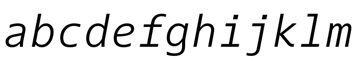 Dico Code Two Italic Font LOWERCASE