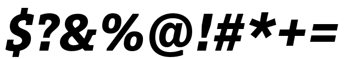 Dico Slab ExtraBold Italic Font OTHER CHARS