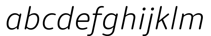 Dita Wd Light Italic Font LOWERCASE