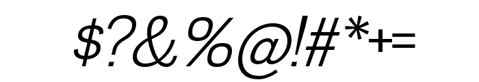 Divulge Light Italic Font OTHER CHARS