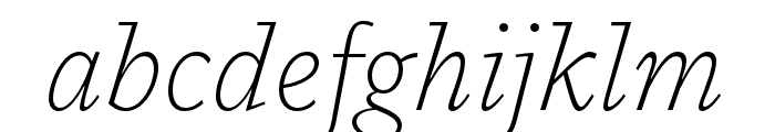 Dovetail MVB Extra Light Italic Font LOWERCASE