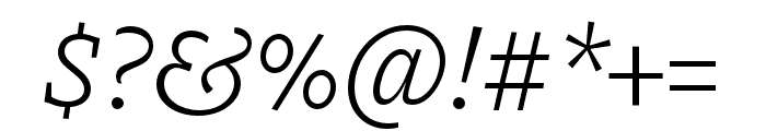 Dovetail MVB Light Italic Font OTHER CHARS