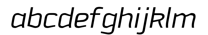 Downtempo Light Italic Font LOWERCASE