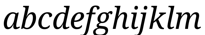 Droid Serif Italic Font LOWERCASE
