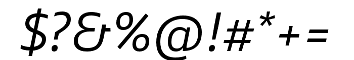 Ebony Light Italic Font OTHER CHARS