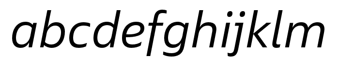 Ebony Light Italic Font LOWERCASE