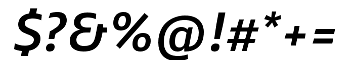 Ebony Semibold Italic Font OTHER CHARS