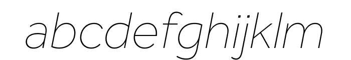 Effra CC Hairline Italic Font LOWERCASE