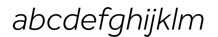 Effra CC Light Italic Font LOWERCASE