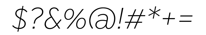 Effra CC Thin Italic Font OTHER CHARS
