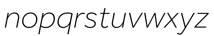 Effra CC Thin Italic Font LOWERCASE