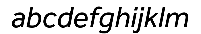 Effra Italic Font LOWERCASE