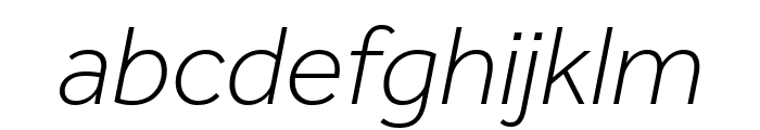 Effra Light Italic Font LOWERCASE