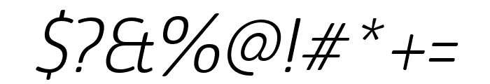 Eigerdals Light Italic Font OTHER CHARS