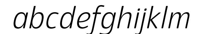 Eigerdals Light Italic Font LOWERCASE