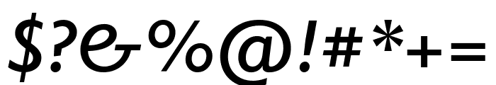 Elido Semibold Italic Font OTHER CHARS