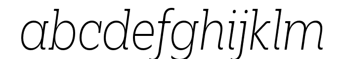 Elizeth Condensed Extralight Italic Font LOWERCASE