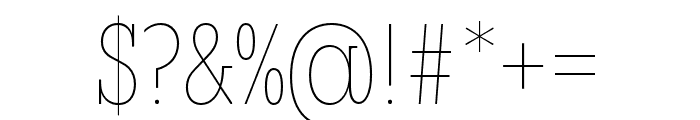 Elizeth Condensed Regular Font OTHER CHARS