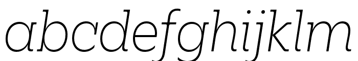 Elizeth Extralight Italic Font LOWERCASE