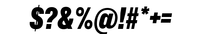 Elza Condensed Black Oblique Font OTHER CHARS
