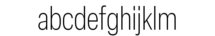 Elza Condensed Extralight Font LOWERCASE
