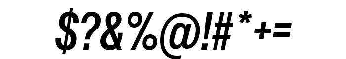 Elza Condensed Medium Oblique Font OTHER CHARS