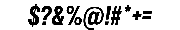 Elza Condensed Semibold Oblique Font OTHER CHARS