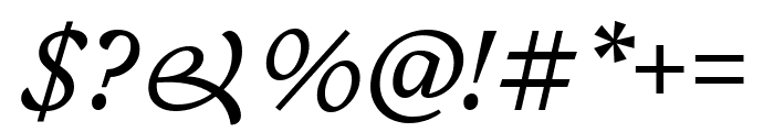 Embury Text Light Italic Font OTHER CHARS