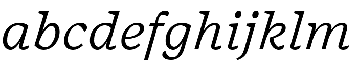 Embury Text Light Italic Font LOWERCASE