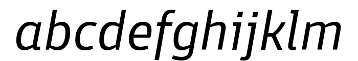 Enra Sans Variable Italic Font LOWERCASE