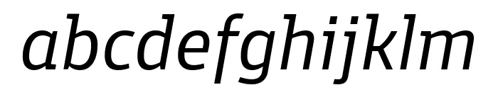 Enra Semi Variable Italic Font LOWERCASE