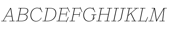 Ernst ExtraLight Italic Font UPPERCASE