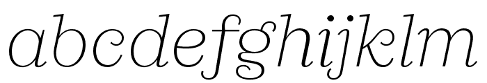 Ernst ExtraLight Italic Font LOWERCASE