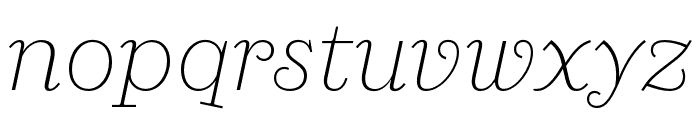 Ernst ExtraLight Italic Font LOWERCASE