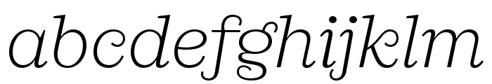 Ernst Light Italic Font LOWERCASE