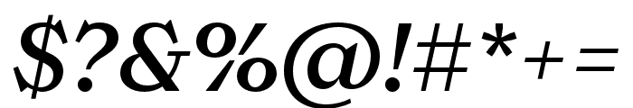 Ernst Medium Italic Font OTHER CHARS