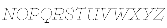 Ernst Thin Italic Font UPPERCASE