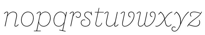 Ernst Thin Italic Font LOWERCASE