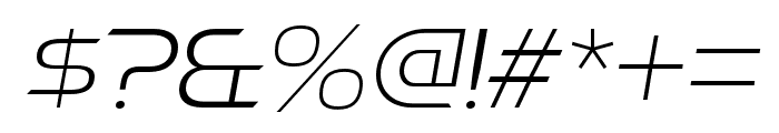 Ethnocentric ExtraLight Italic Font OTHER CHARS