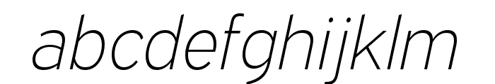 Expressway ExtraLight Italic Font LOWERCASE