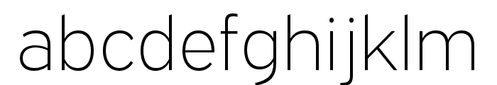 Expressway ExtraLight Font LOWERCASE